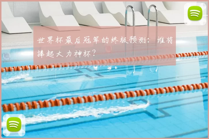 世界杯最后冠军的终极预测:谁将捧起大力神杯?