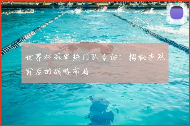 世界杯冠军热门队专访：揭秘夺冠背后的战略布局